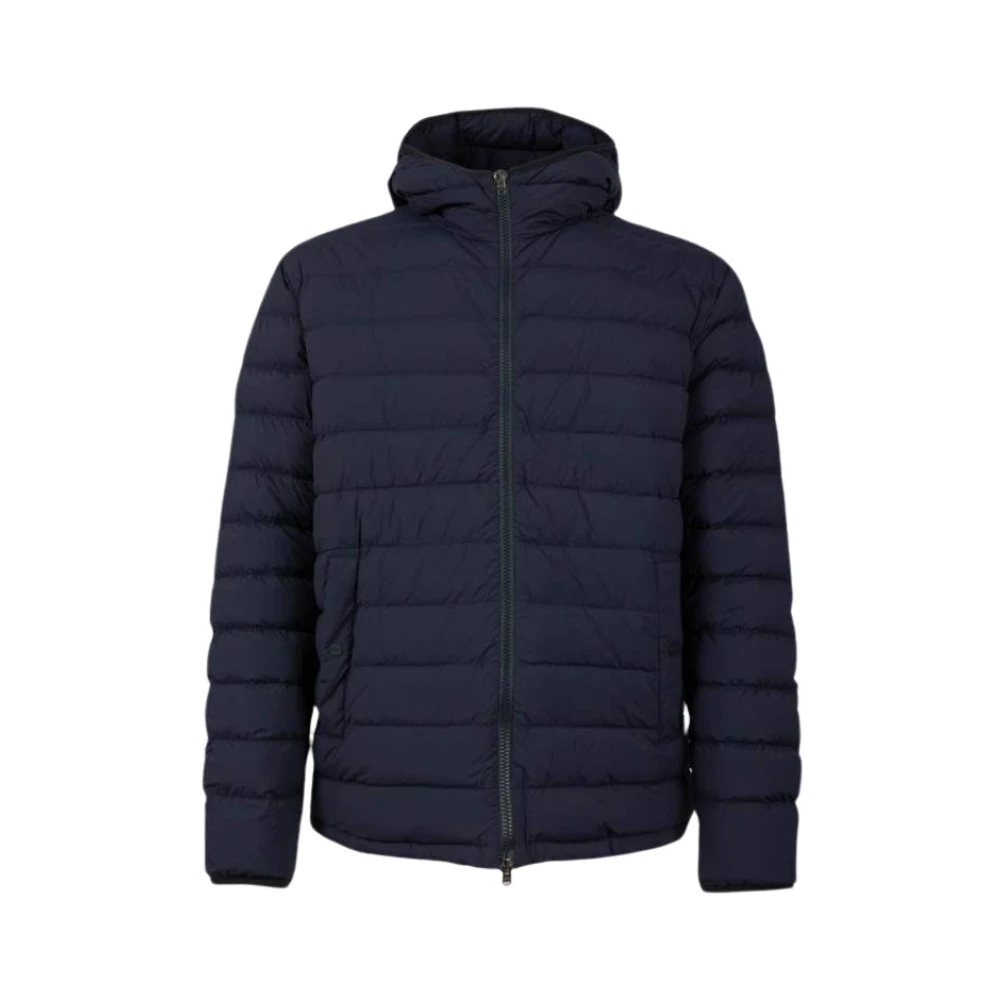 Herno Men's Blue Bomber Travel Packable Down Jacket