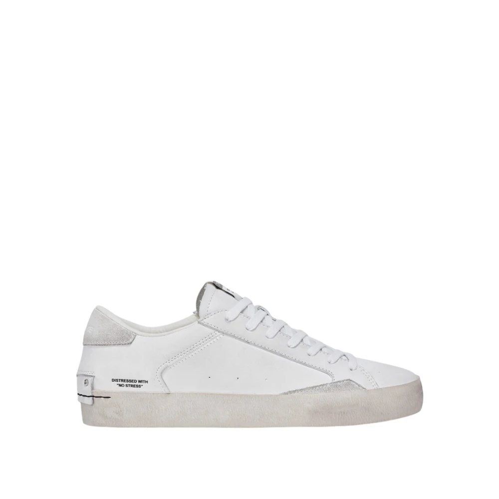 Crime London Women's White Distressed Sneakers
