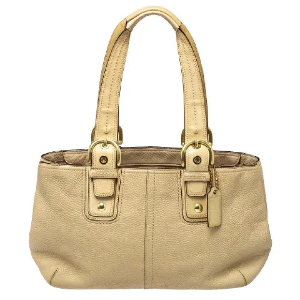 Pre-owned Beige Laer Coach Tote