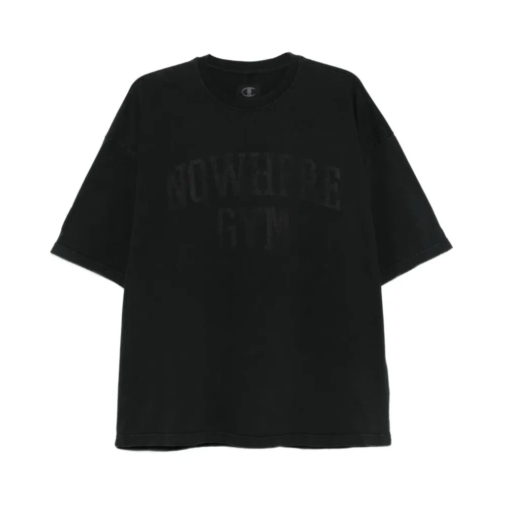 Champion Men's Black Crewneck T-Shirt - T-Shirts - S - Tops