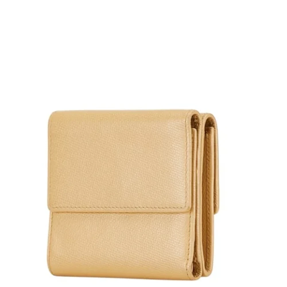 Chanel Vintage Pre-owned Leather wallets Beige Dames