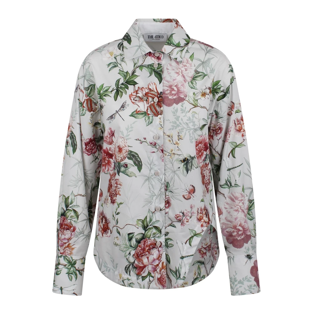 The Attico Bloemenprint knoopshirt Multicolor Dames
