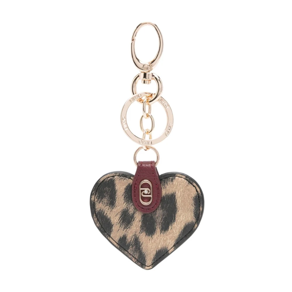 Liu Jo Women's Leopard Print Heart Shape Keychain