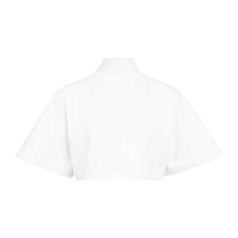 Alaïa White Ribbed Turtleneck T-Shirt - Female - Shirts - Xs - Blouses & Shirts