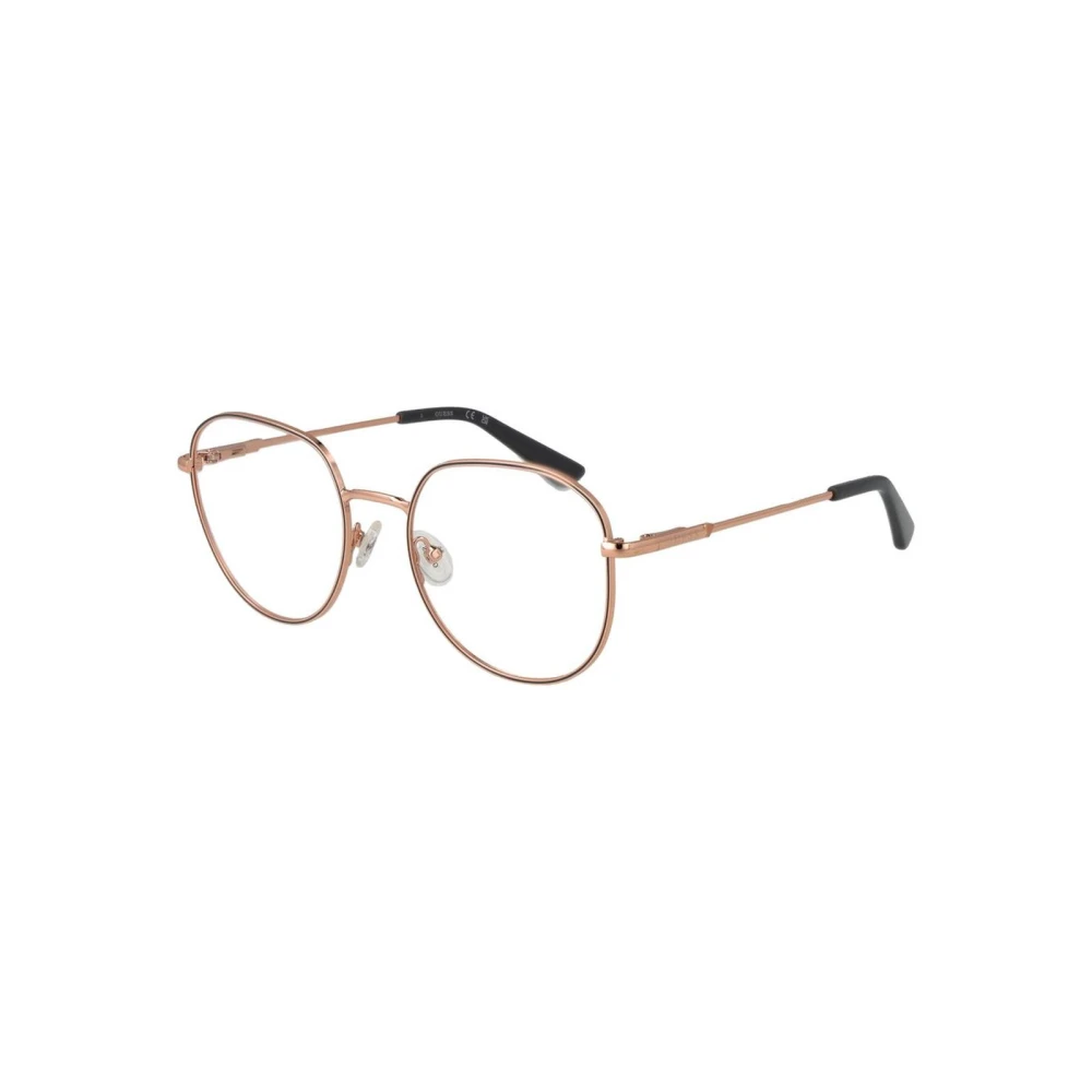 Guess Women's Gold Rose Round Optical Frames