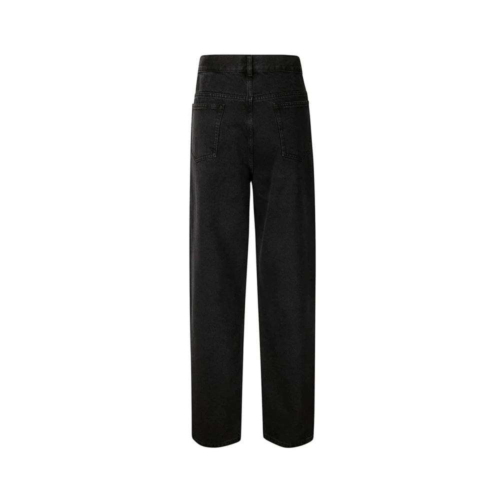 A.p.c. Zwarte Denim Broek Rechte Pasvorm Black Heren