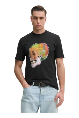 Tryckt T-shirt i bomull
