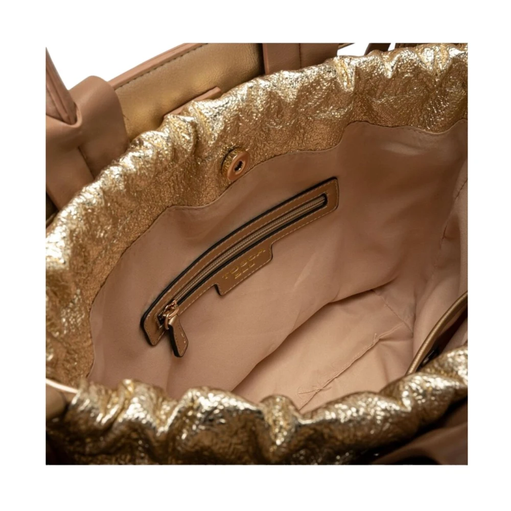 Tosca Blu Handtas Elegante Leren Tote Tas Brown Dames