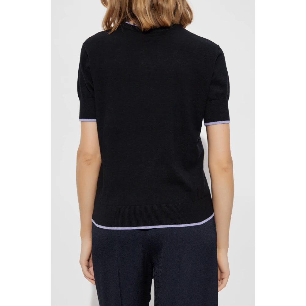 Emporio Armani Top met Monogram Black Dames