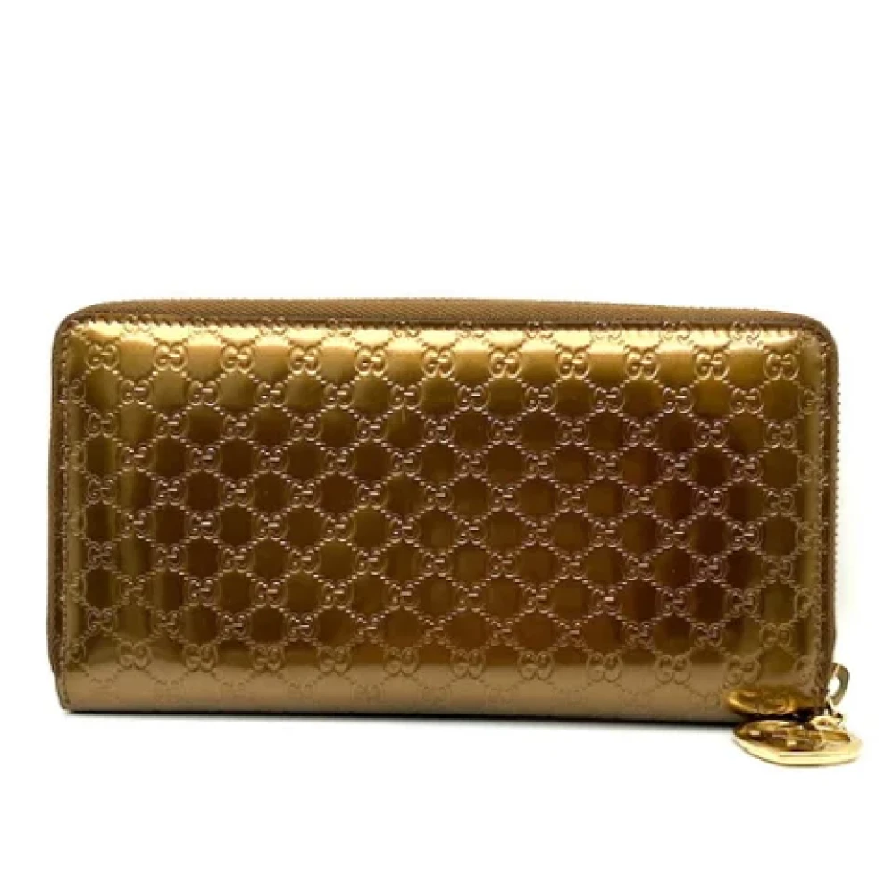 Gucci Vintage Pre-owned Leather wallets Yellow Dames