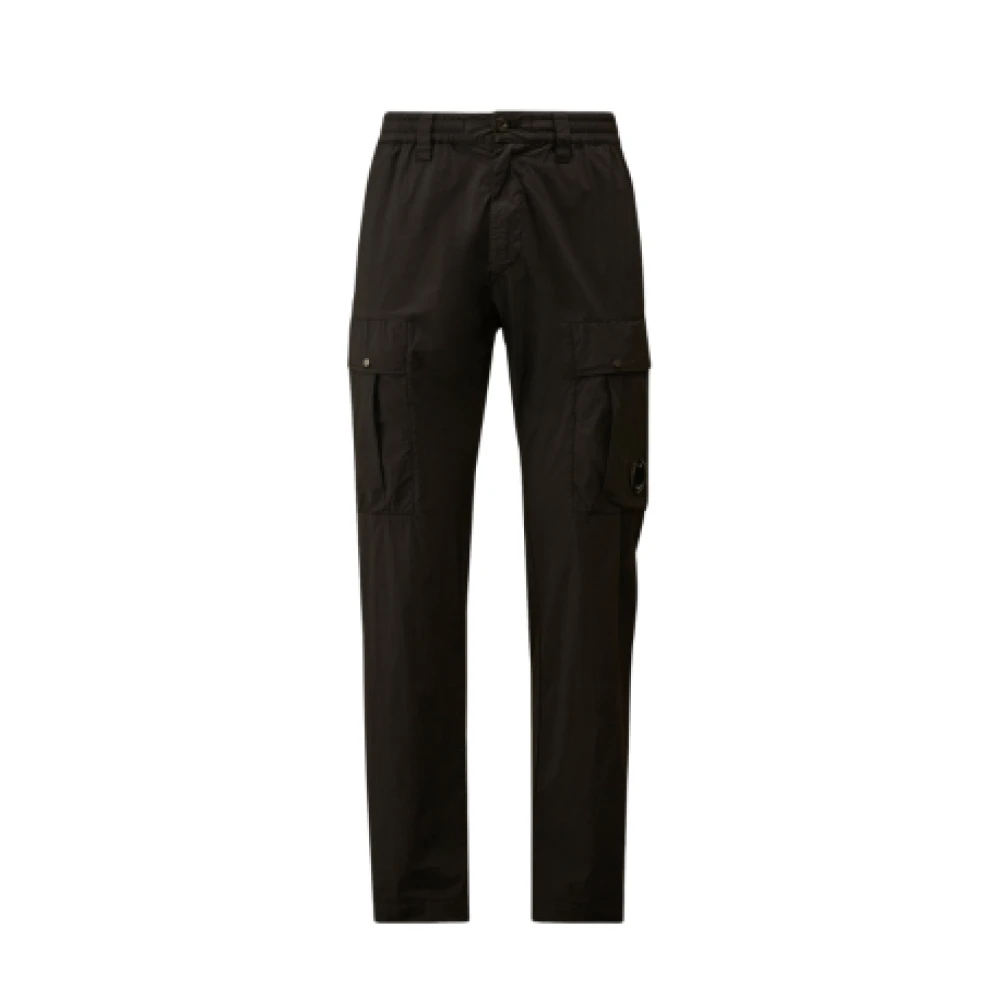 C.p. Company Men's Black Slim-Fit Trousers, S, Cargo Trousers