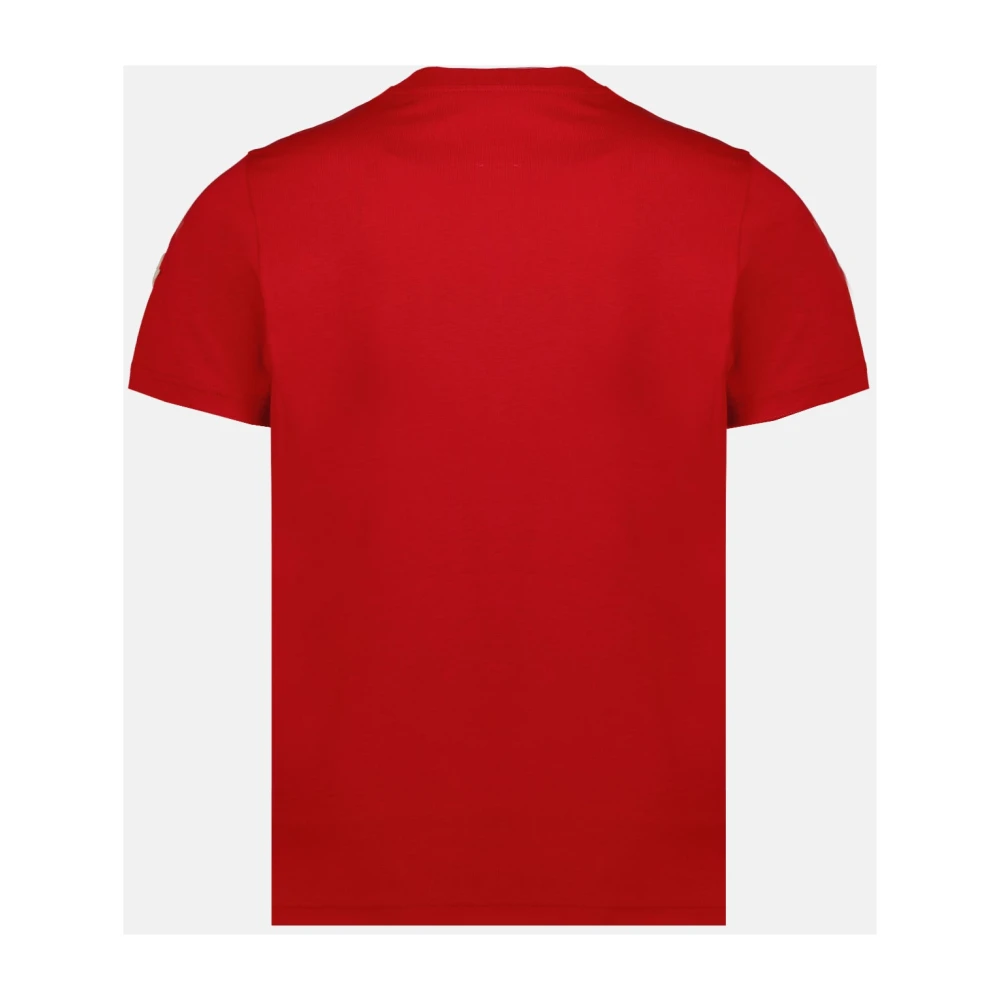 Moncler Logo Bedrukt T-shirt voor Mannen Red Heren