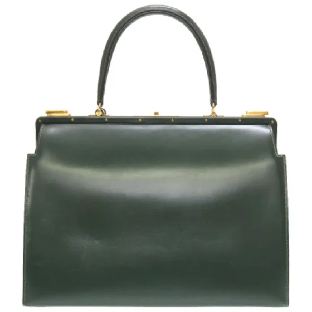 Hermès Vintage Pre-owned Fabric handbags Green Dames