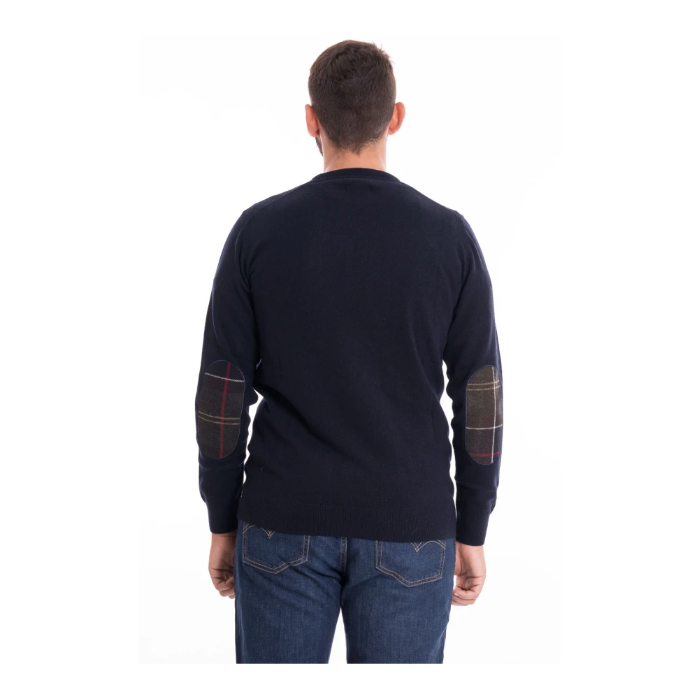 Barbour Harrow Crew Neck Sweater Blue Heren