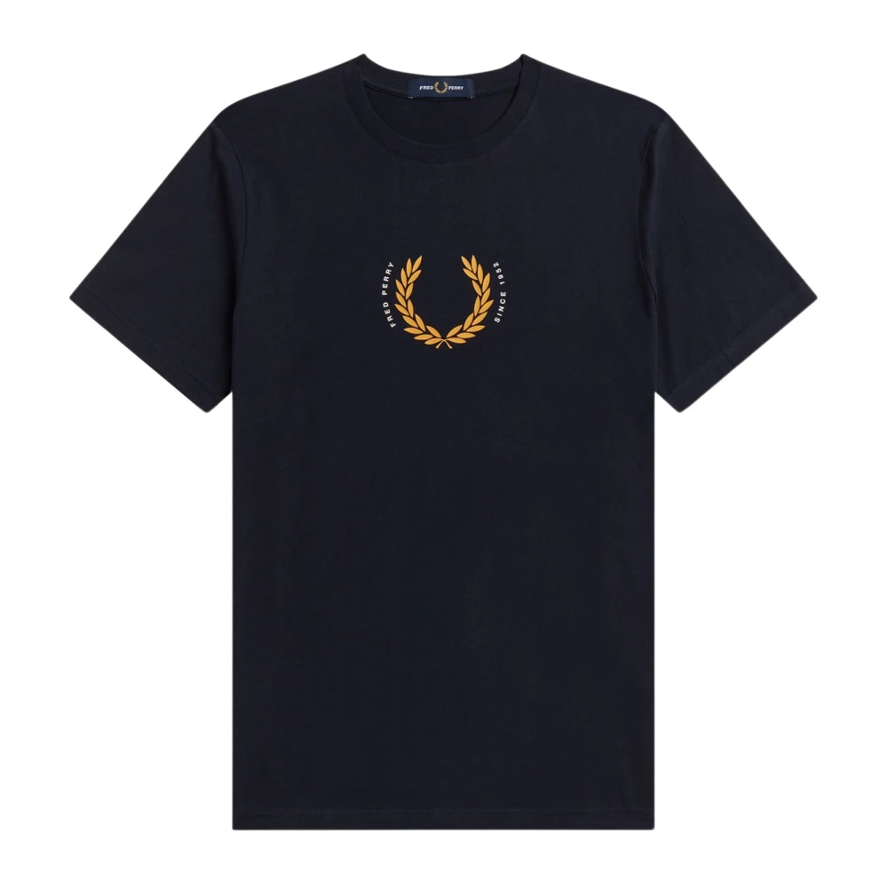 Fred Perry Lagerkrans T-shirt Navy Blue, Herr