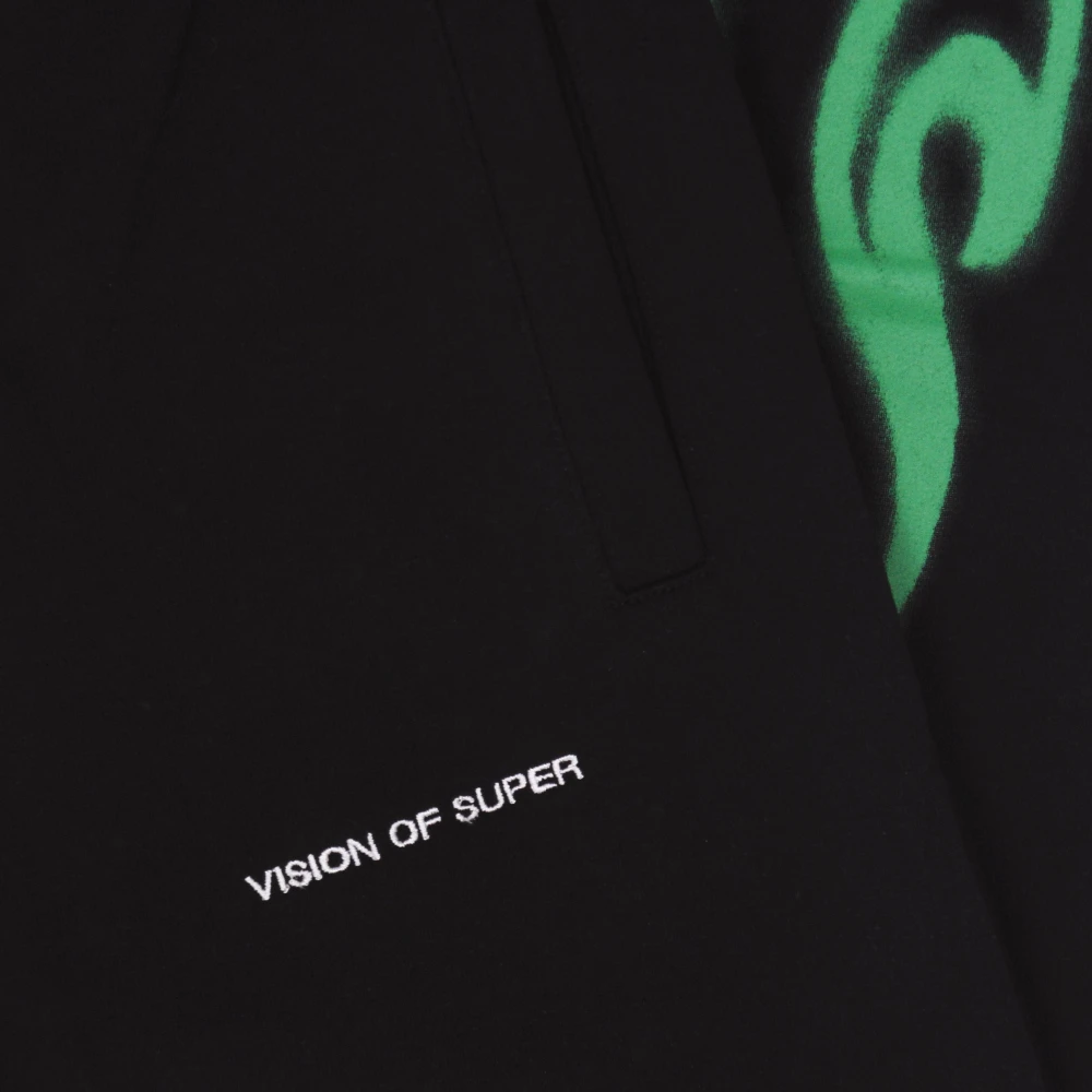 Vision OF Super Flames Spray Lichtgewicht Trainingsbroek Black Heren