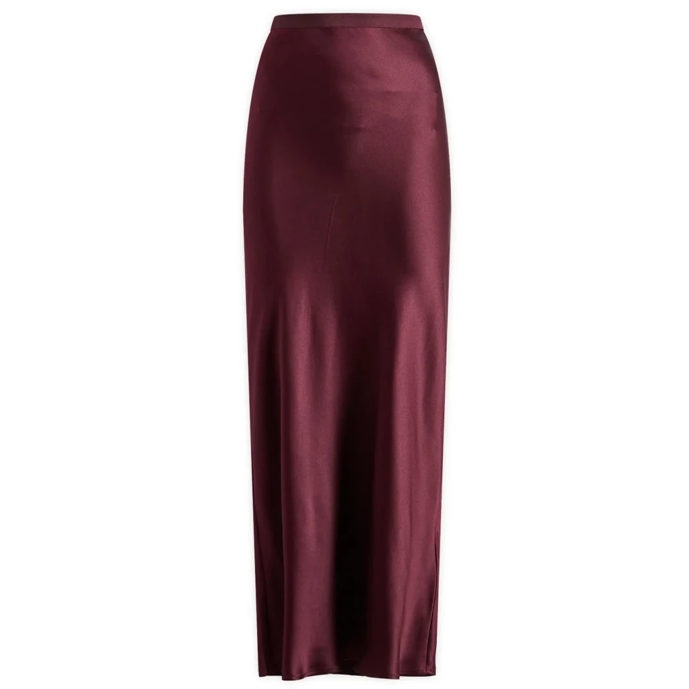 Anine Bing Bordeaux Bar Zijden Rok Paars Purple Dames