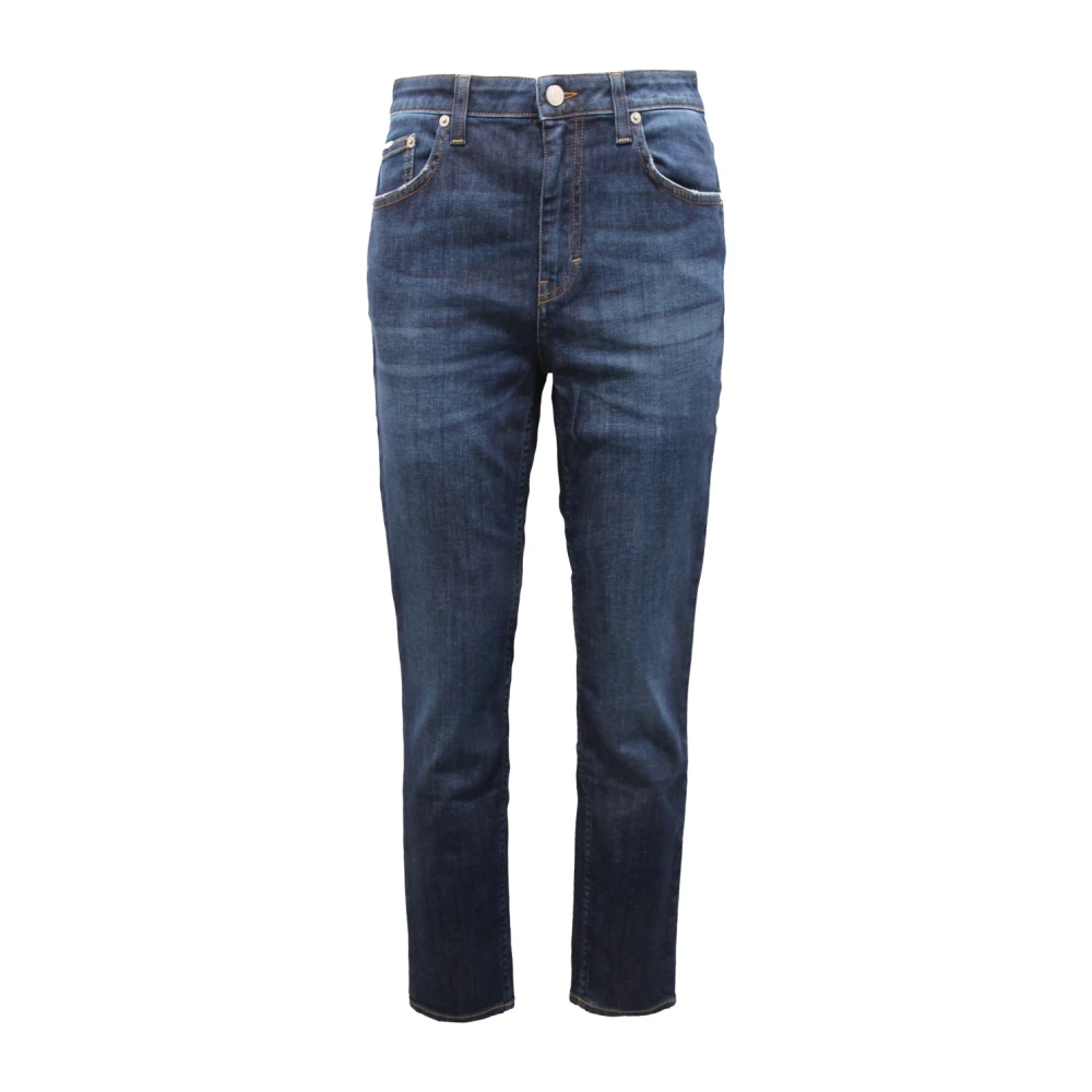 Department Five Blue Slim Fit Jeans, Female, W27, High Waist Denim Trousers