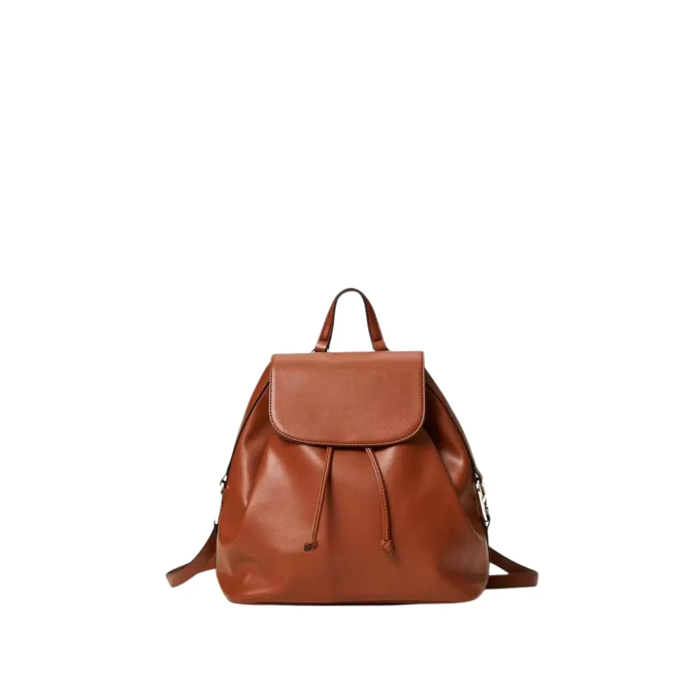 Twinset Ovale Gesp Rugzak Brown Dames