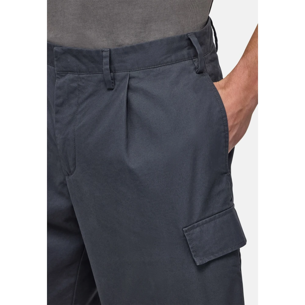 Boggi Milano Katoenen Bermuda Shorts Black Heren