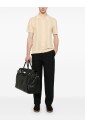 beige-ribbed-cuffs-short-sleeve-shirt