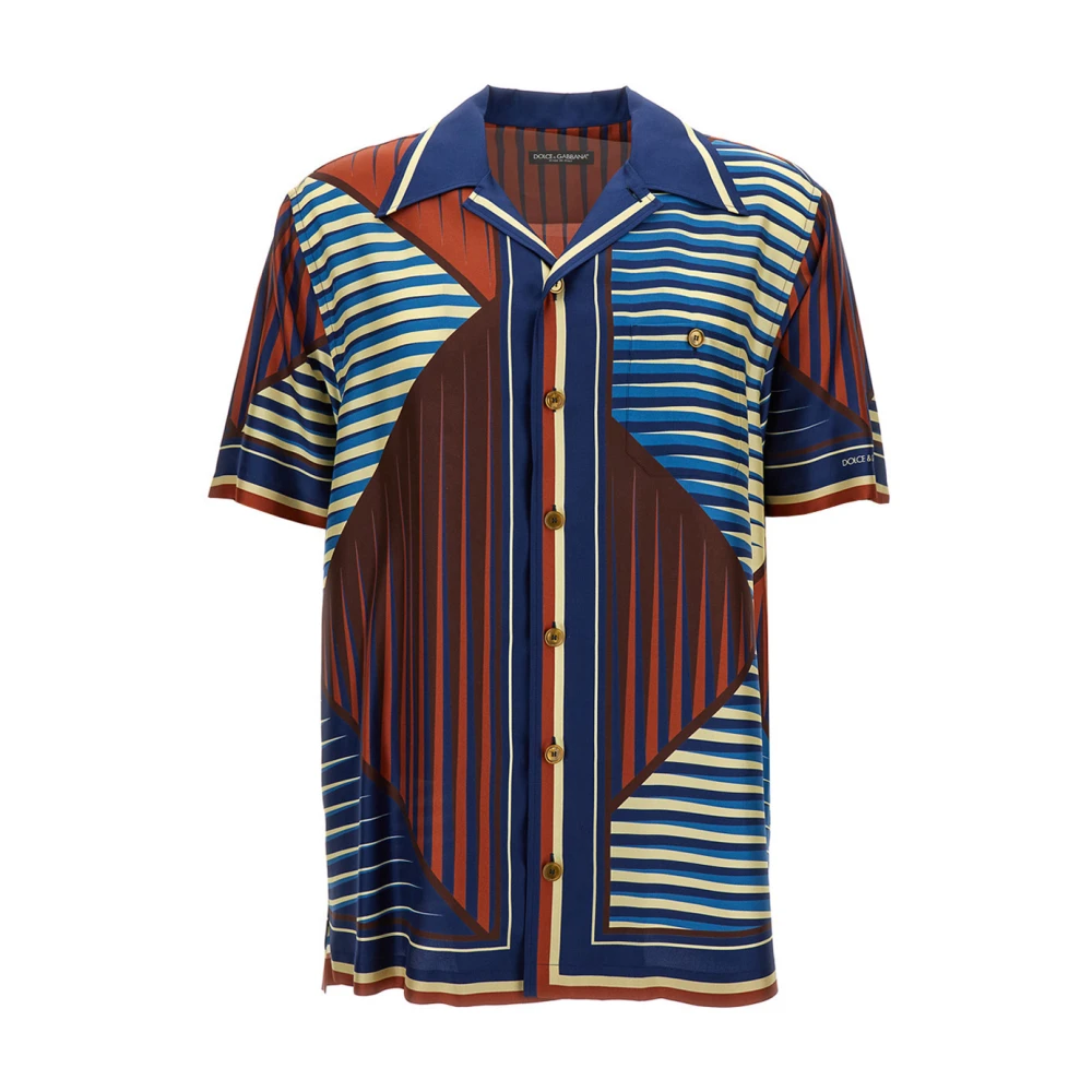 Dolce & Gabbana MultiColour Zijden Regular Fit Overhemden Multicolor Heren