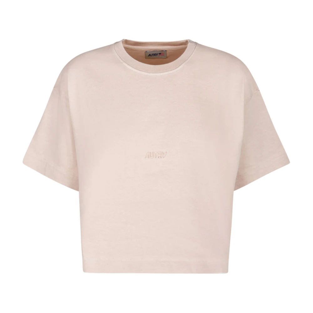 Autry Cropped T-shirt Pink, Dam