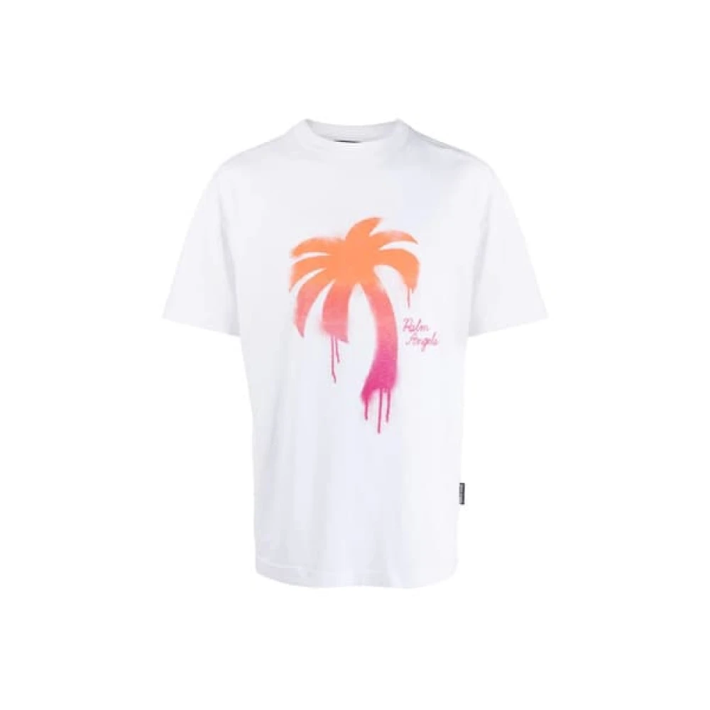 Palm Angels Klassieke T-shirt White Heren