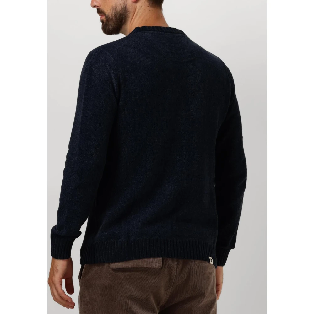 Anerkjendt Blauwe Chenille Gebreide Trui Blue Heren