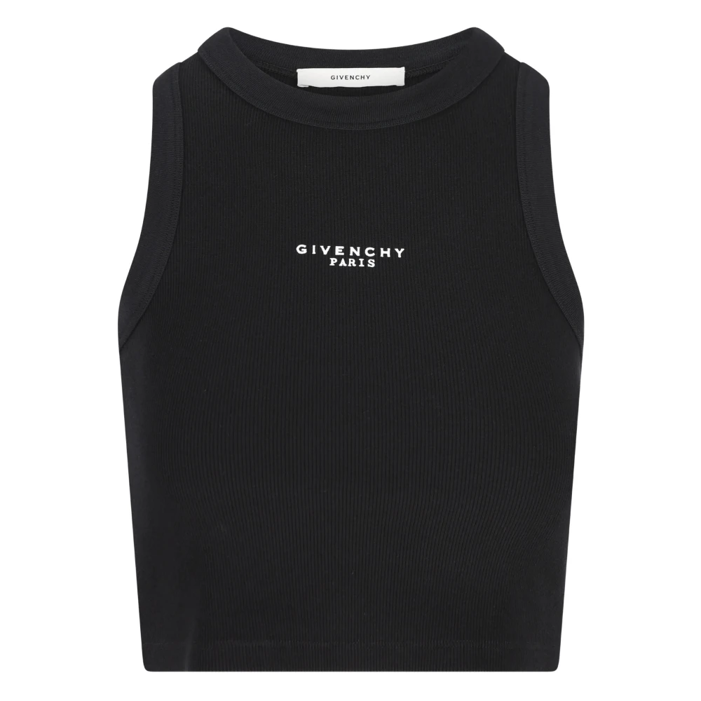 Givenchy Black Cropped Tank Top - Female - Sleeveless Tops - S - Tops