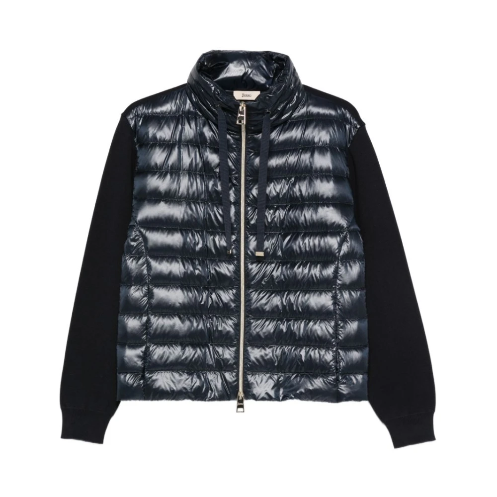 Herno Donna Blu - Piumino Corto Con Collo Alto - Jackets - Xl