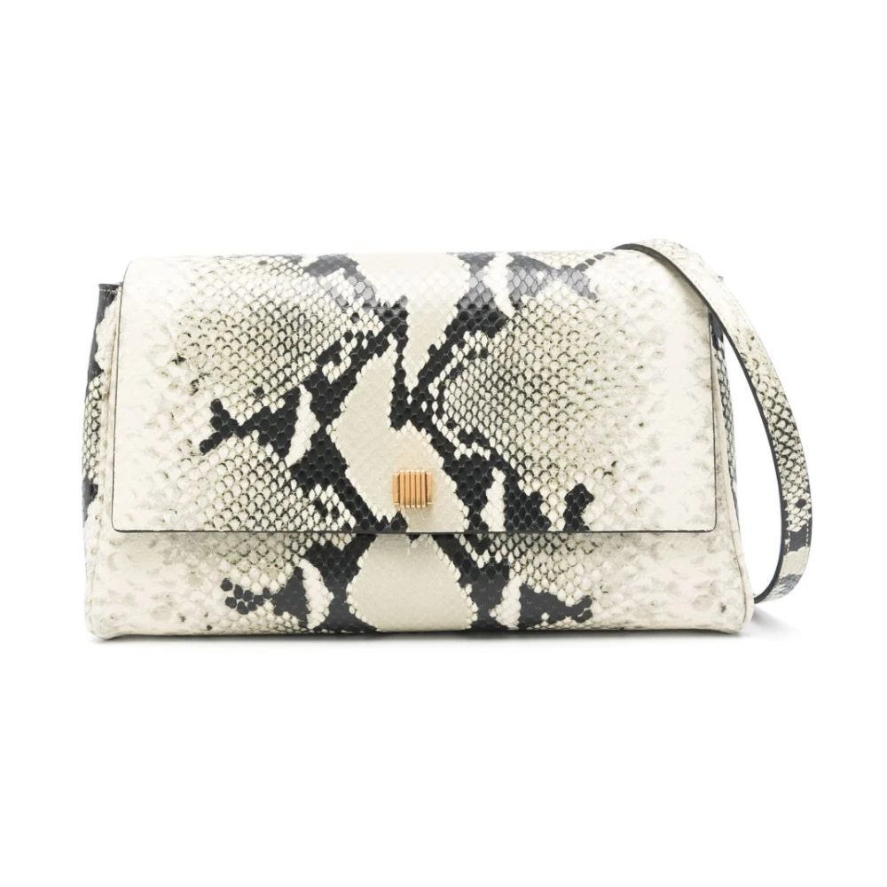 Khaite Python Print Schoudertas Beige Dames