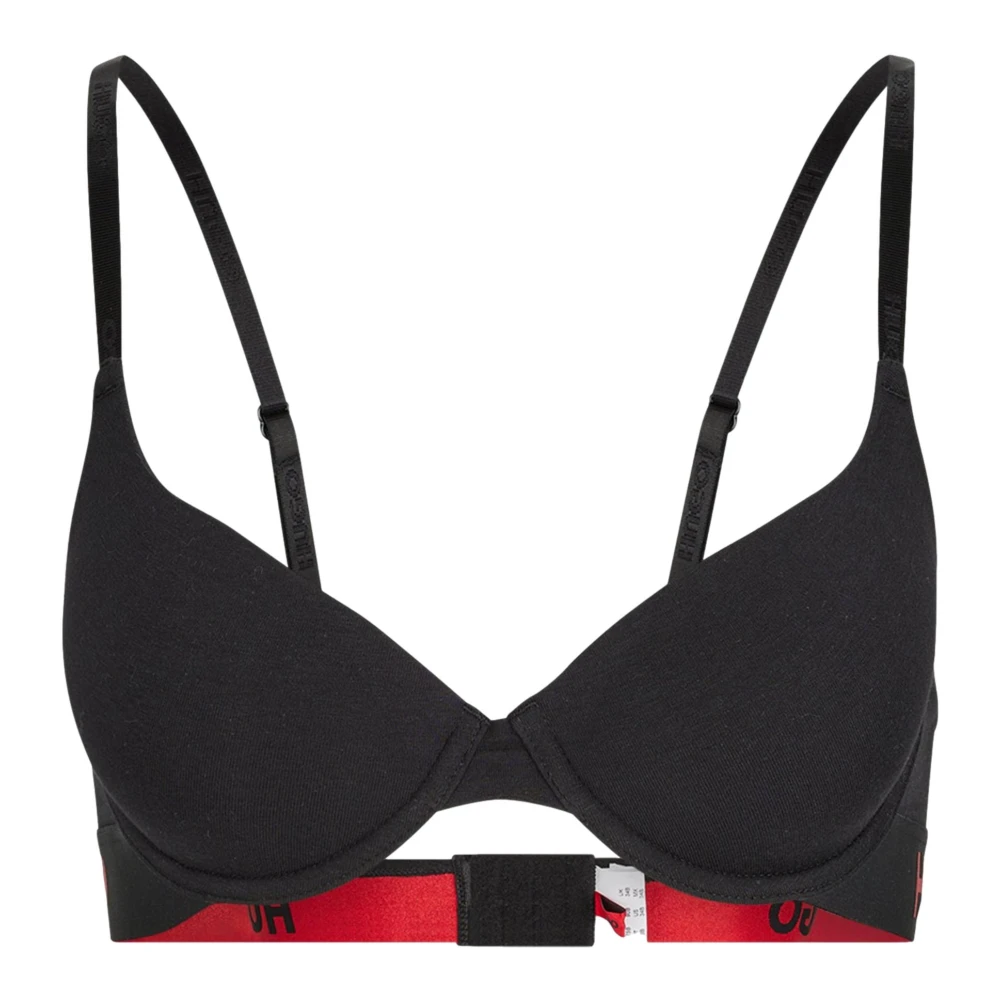 Hugo Women's Black Bras, 34C Uk, Underwire Bra Sporty Logo