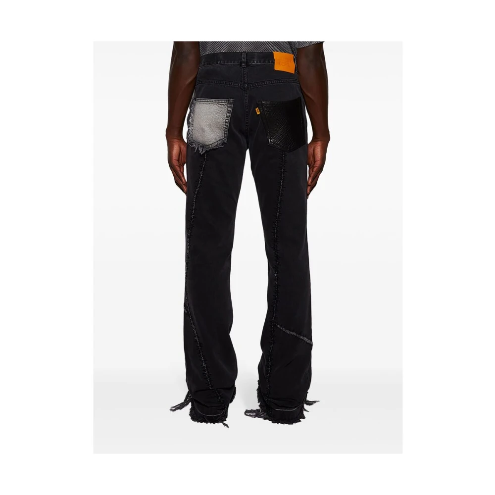 Gallery Dept. Zwarte knoopsluiting jeans klassieke zakken Black Heren