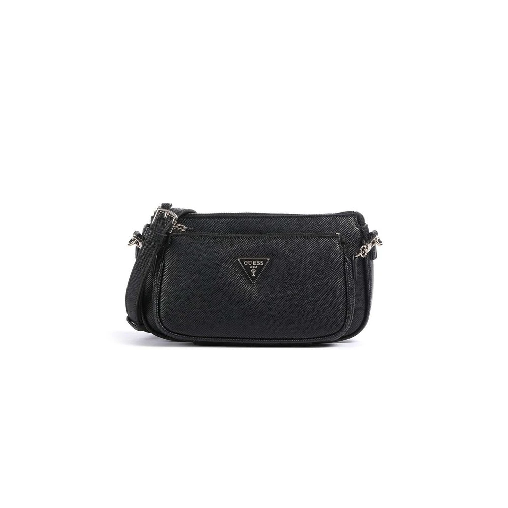 Guess Women's Black Cross Body Bags, One Size, Noelle Ii Dbl Pouch Crossbody