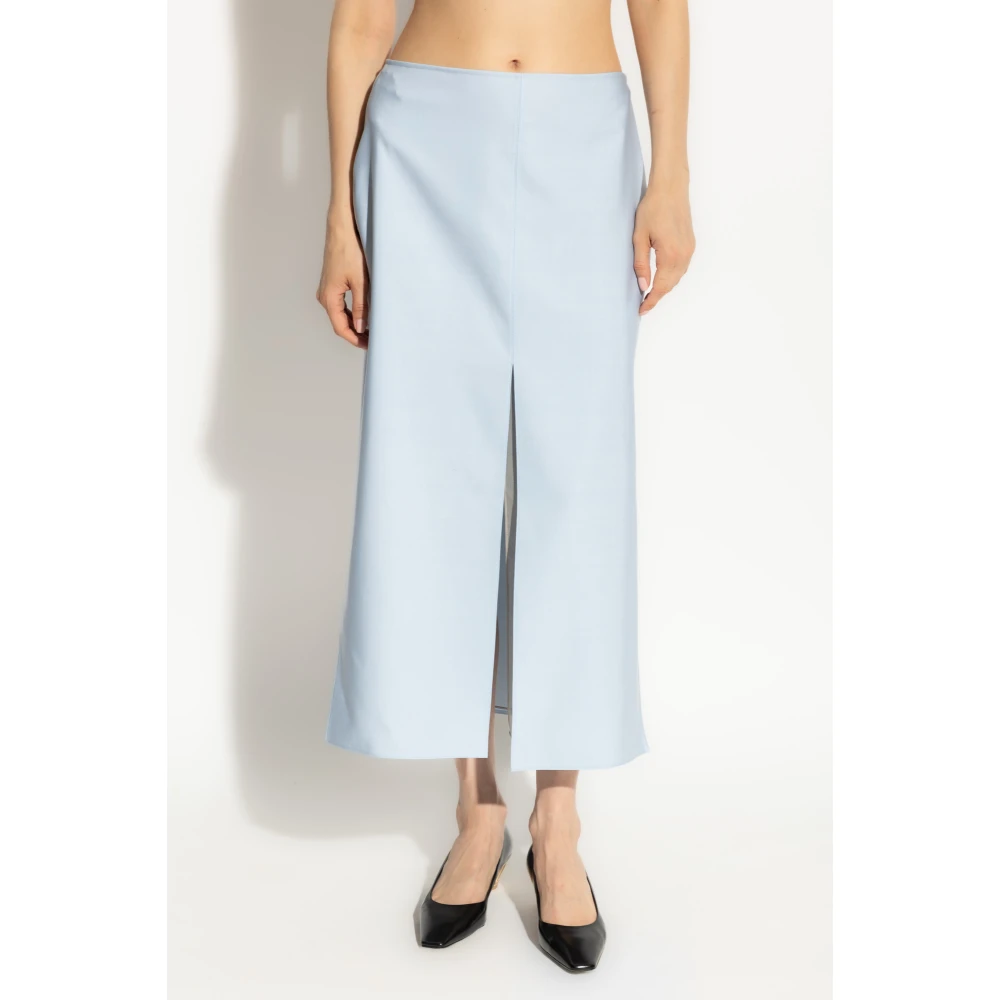 Salvatore Ferragamo Rok met split Blue Dames