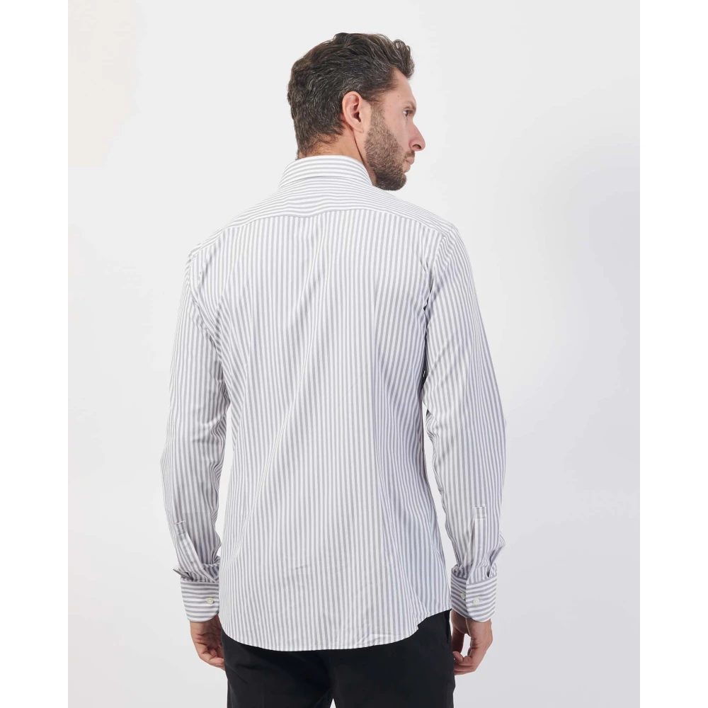 Boss Verticaal Gestreept Overhemd Gray Heren