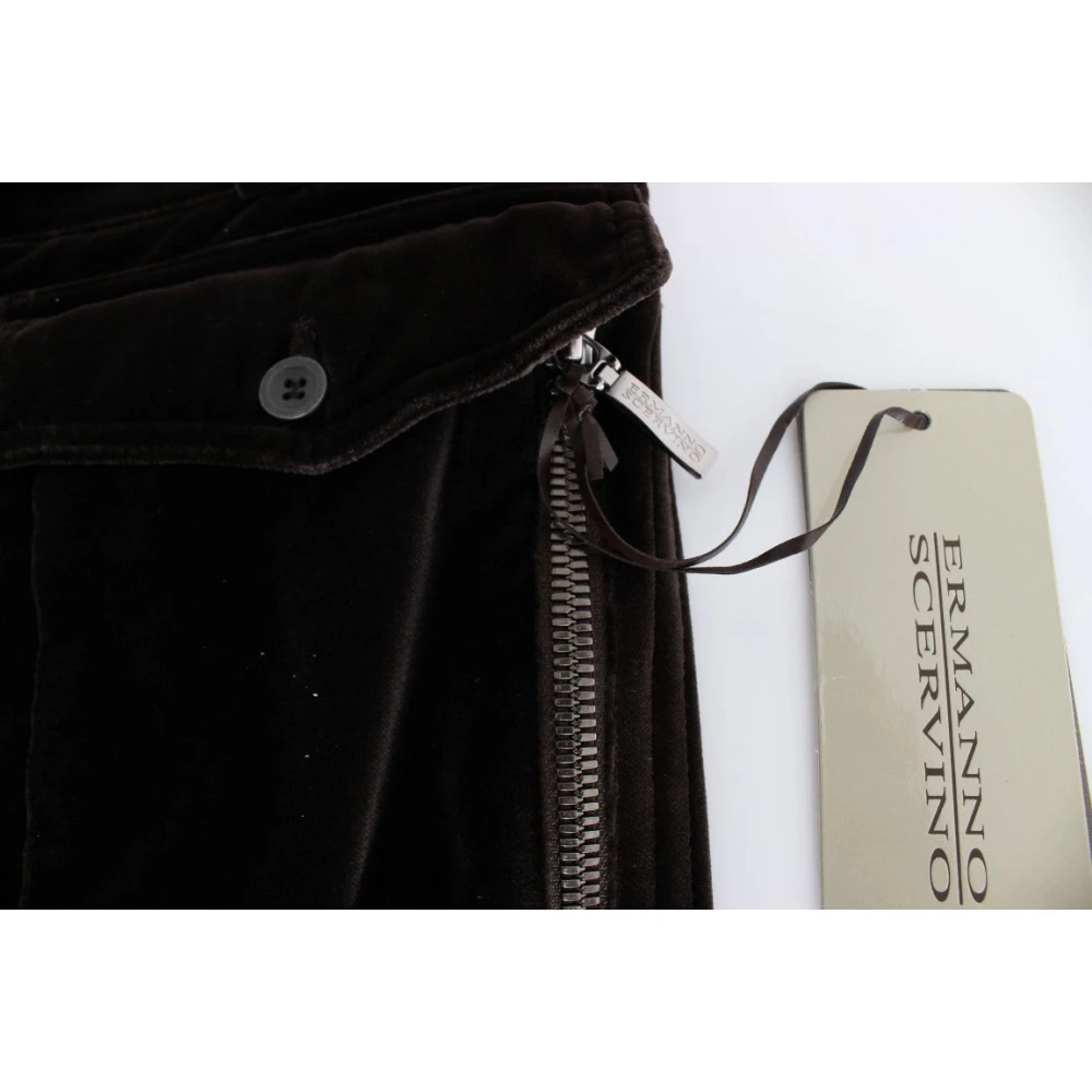Ermanno Scervino Italiaanse Slim Fit Katoenen Broek Brown Dames