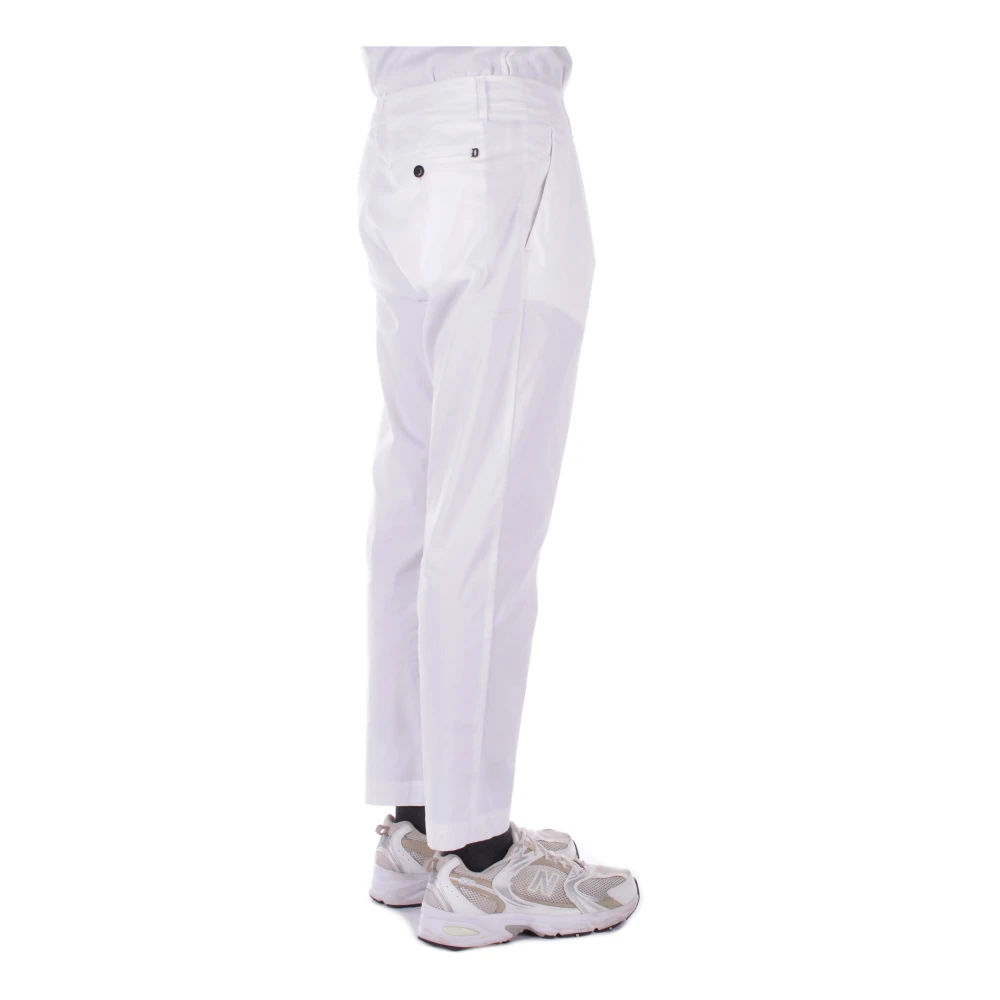Dondup Witte Broek met Rits en Knoop White Heren