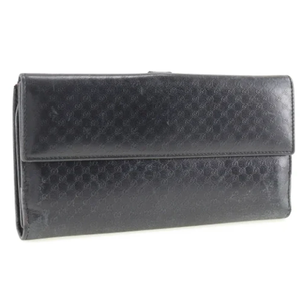 Gucci Vintage Pre-owned Leather wallets Black Dames
