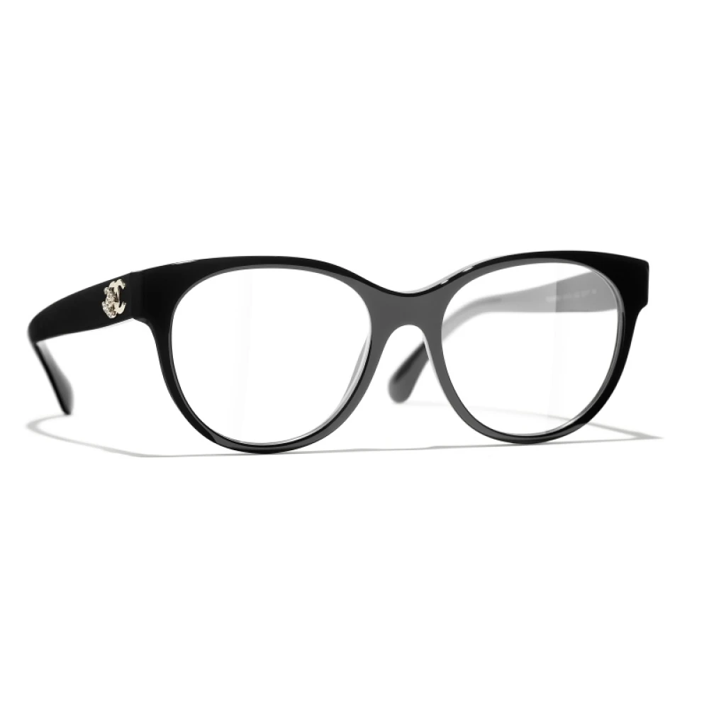 Chanel Iconische Zwarte Acetaatbril Black Dames