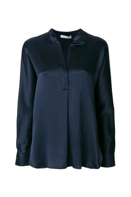 Chemise fluide col v bleu ciel femme | Morgan