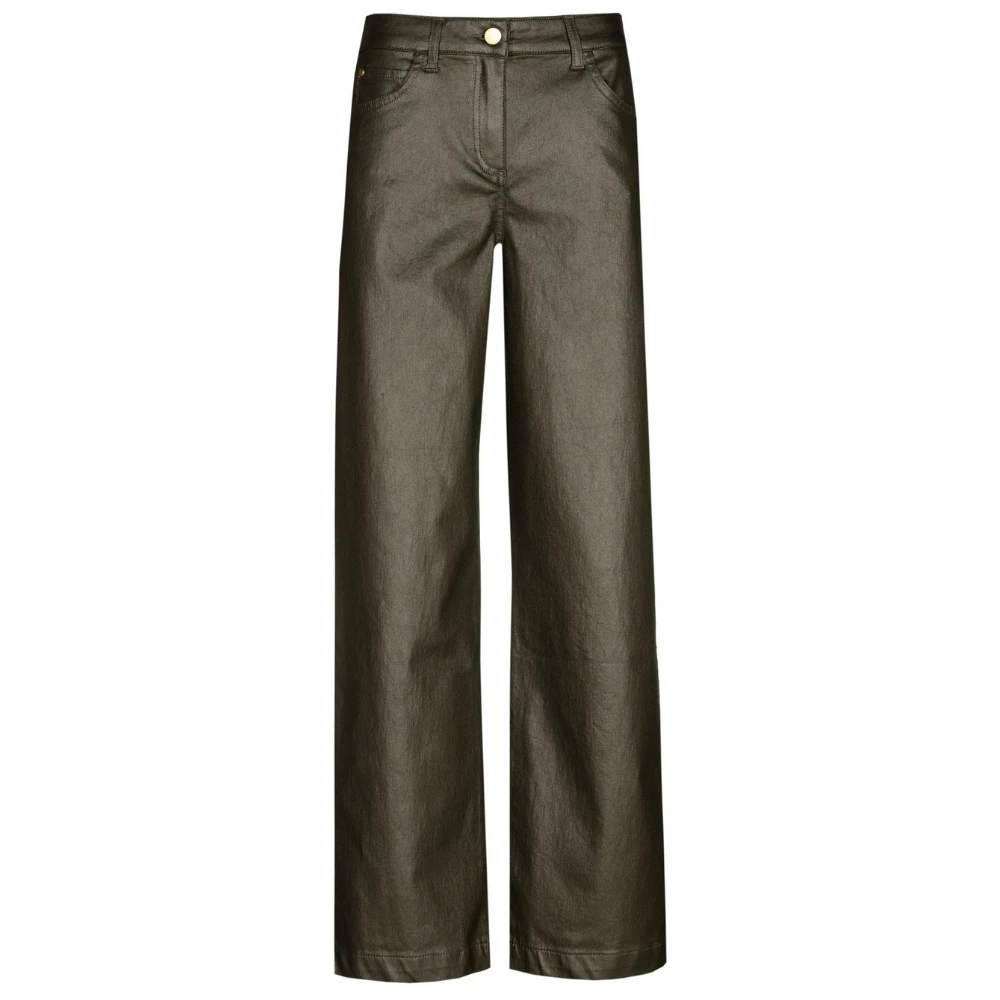Marie Méro Bruine Hoge Taille Broek met Glans Brown Dames