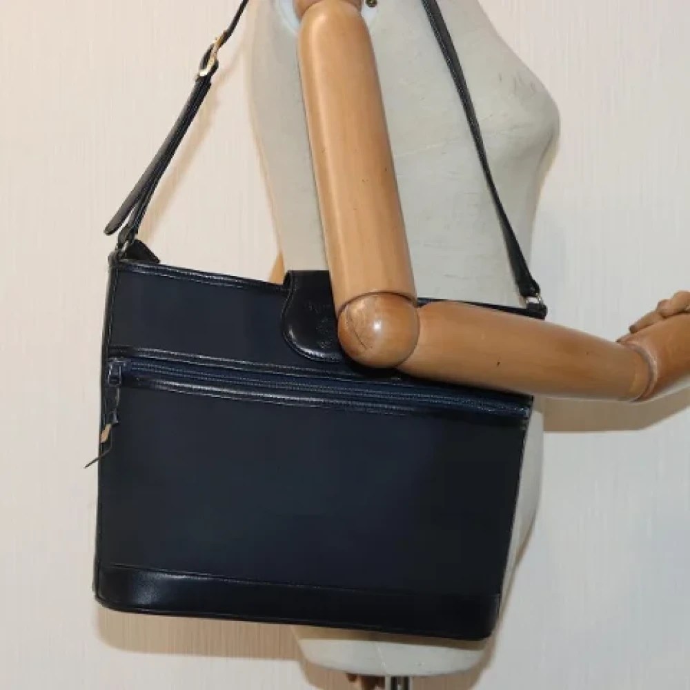 Burberry Vintage Pre-owned Fabric shoulder-bags Blue Dames