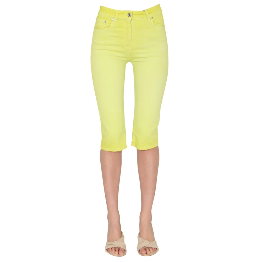 Msgm Cropped Slim Fit Jeans Green Dames