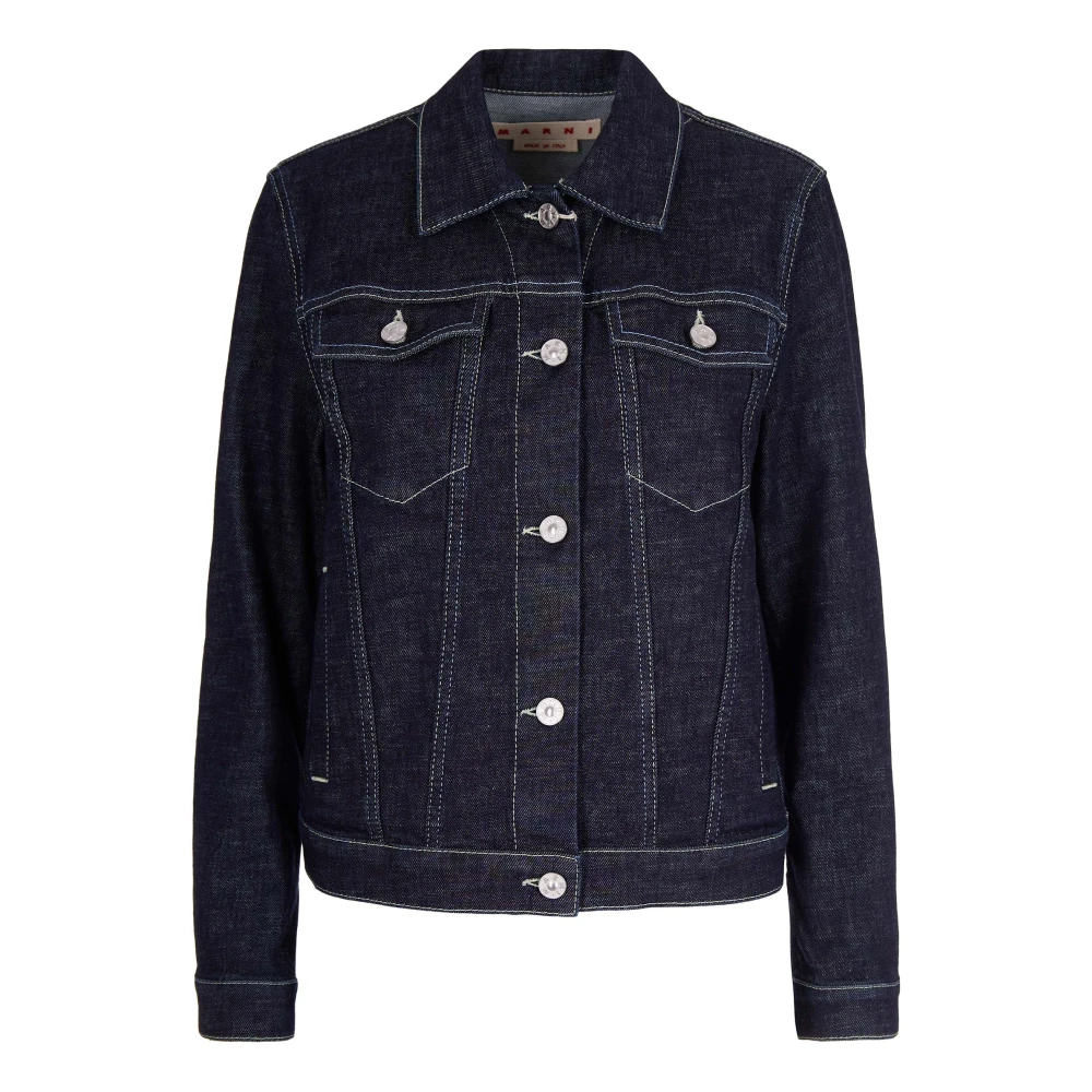 Marni Women's Blue Denim Jackets, 2XS, Denim Jackets
