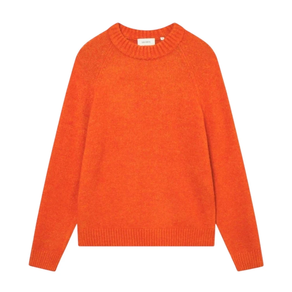 Les Deux Men's Orange Gilbert Round-Neck Knit - Round-Neck Knitwear - L - Knitwear