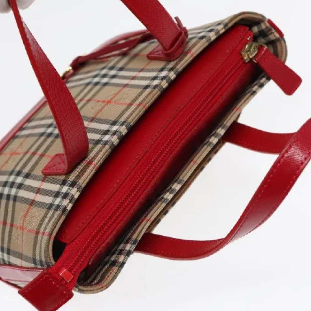 Burberry Vintage Pre-owned Canvas handbags Beige Dames