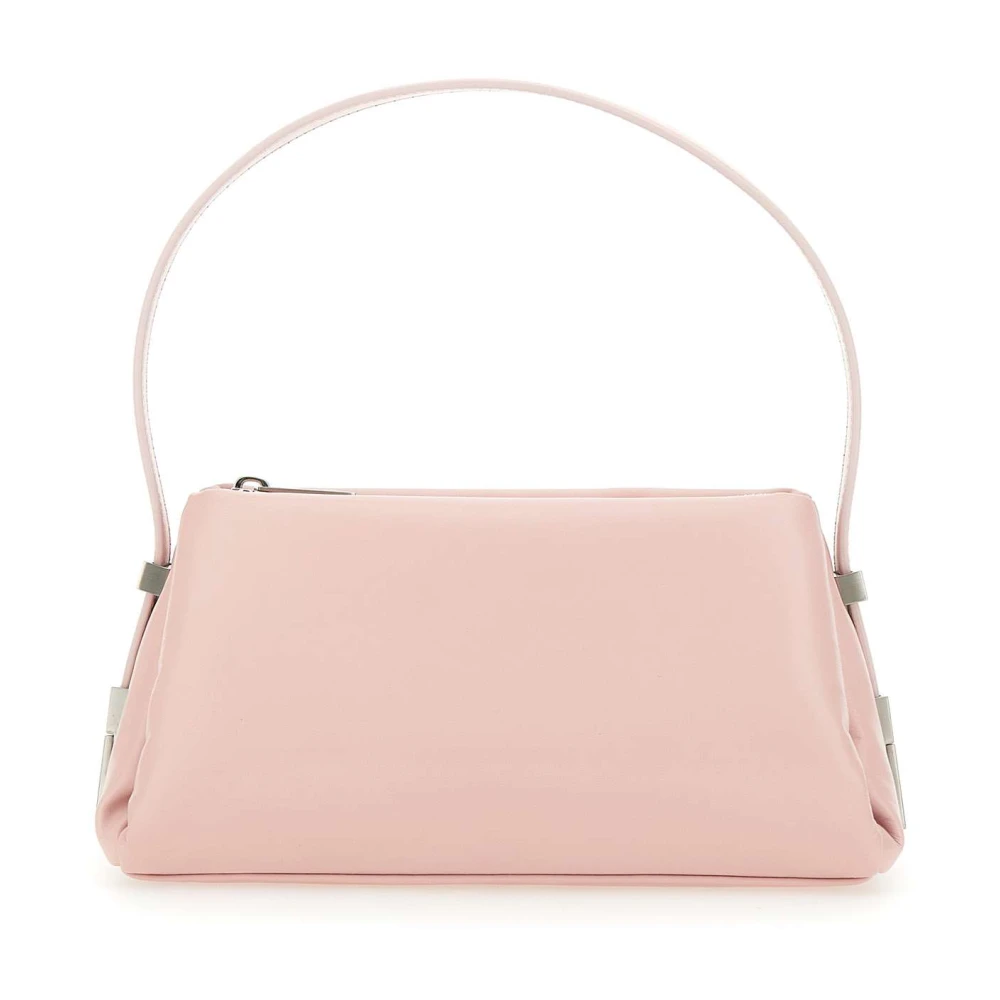 Osoi Roze leren handtas met drie compartimenten Pink Dames