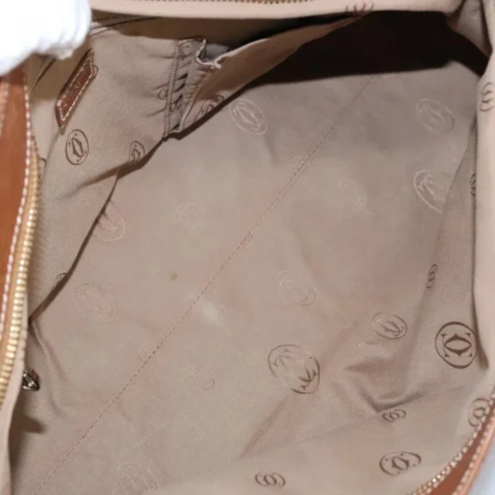 Cartier Vintage Pre-owned Leather handbags Brown Dames